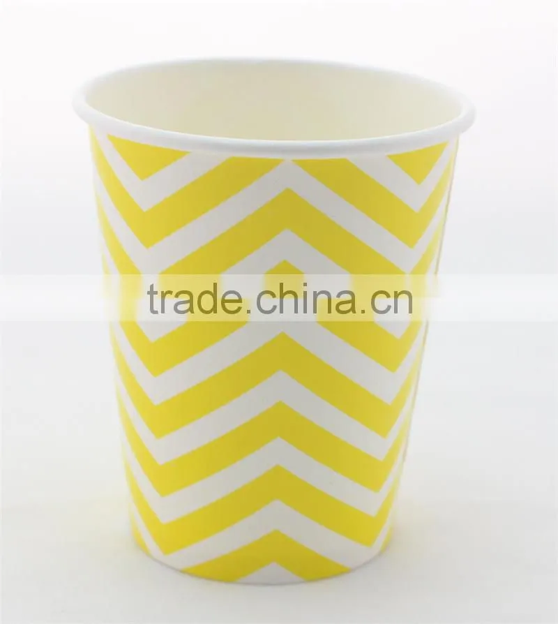SGS&FDA Certificated New Design 9oz Stocked Cup Cold Drinking Paper Cups