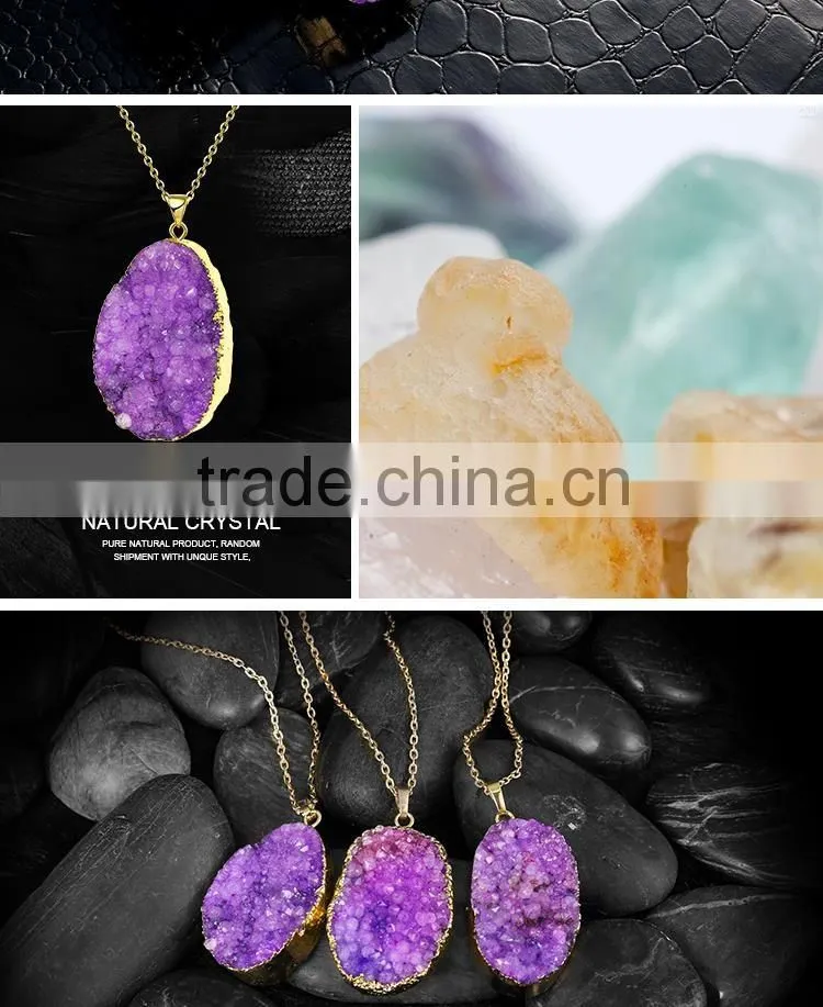 New luxury natual purple bead necklace designs