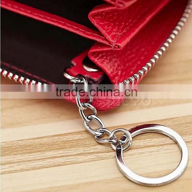 Luxury 3 splits smart key case with ID card pocket