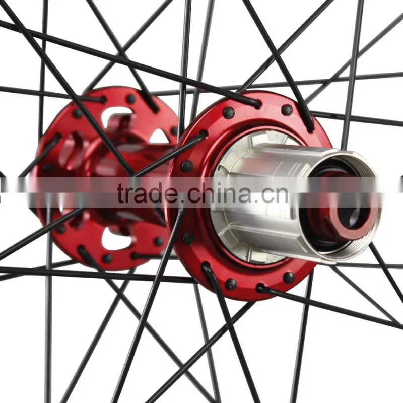2015 ICAN BIKES 26er Carbon Fatbike Wheels 65mm width Thru Axle 32h Fat Bike Carbon Wheelset
