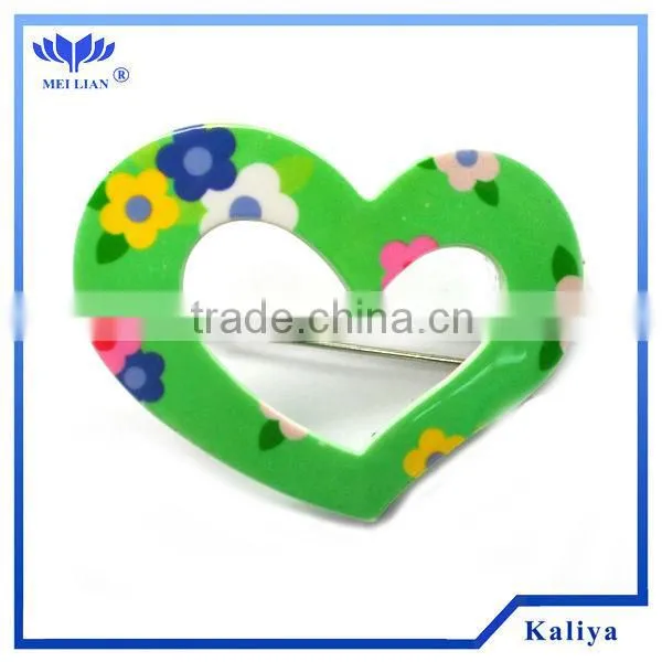 RED FLOWER PLASTIC METAL HAIR CLIPS FOR GIRLS , HOT SELL 2013