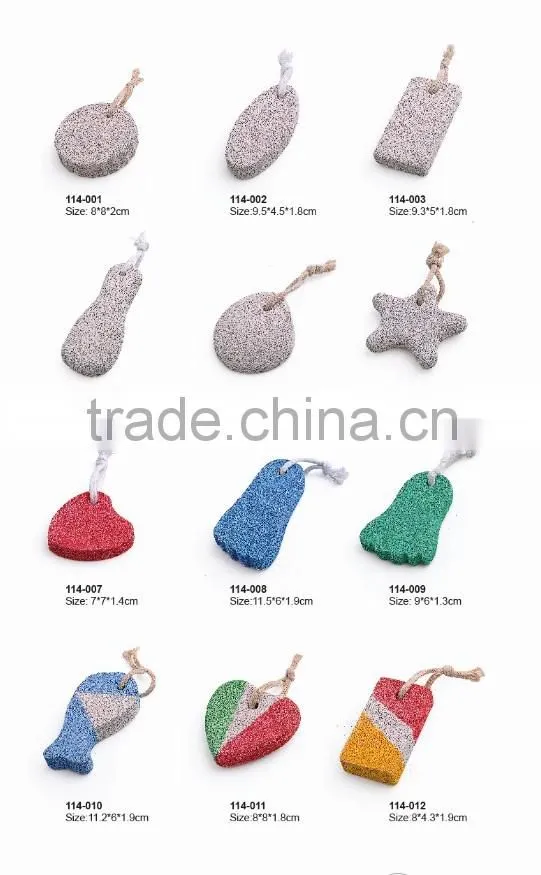 Colourful exfoliate pumice stone with rectangle shape