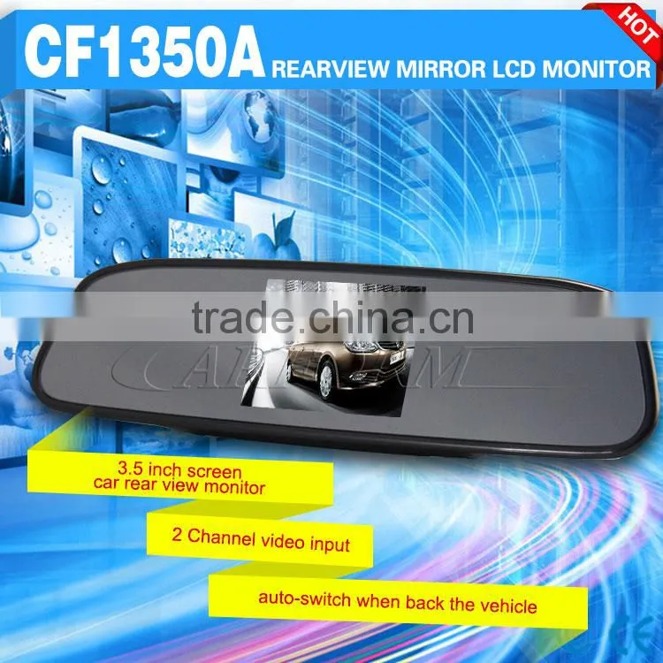 car rear view mirror 3.5 inch 12v dc lcd monitor