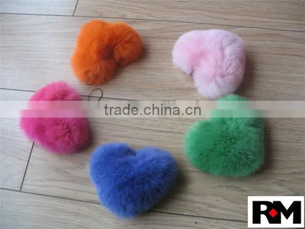 HEART DESIGN FUR KEYCHAIN