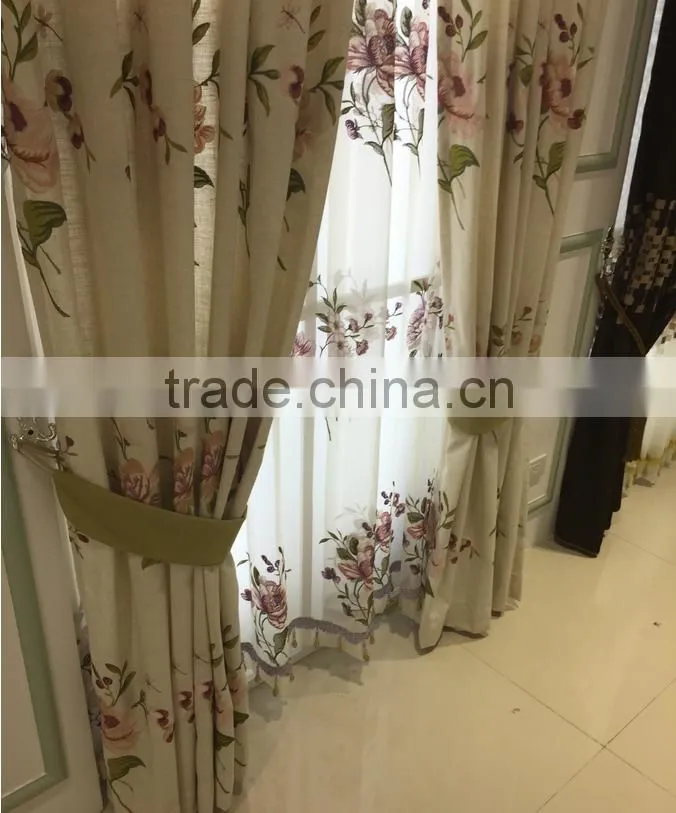 2015 new design European high-grade jacquard polyester curtain