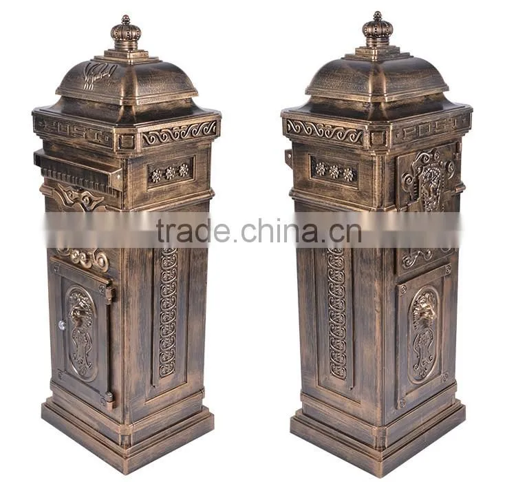 Produce Cast Aluminiun Residential Victorian Letterbox Germany style