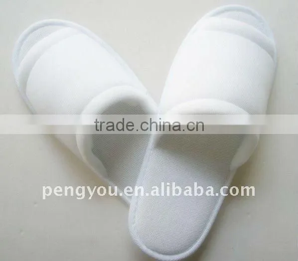 White cotton hotel slipper