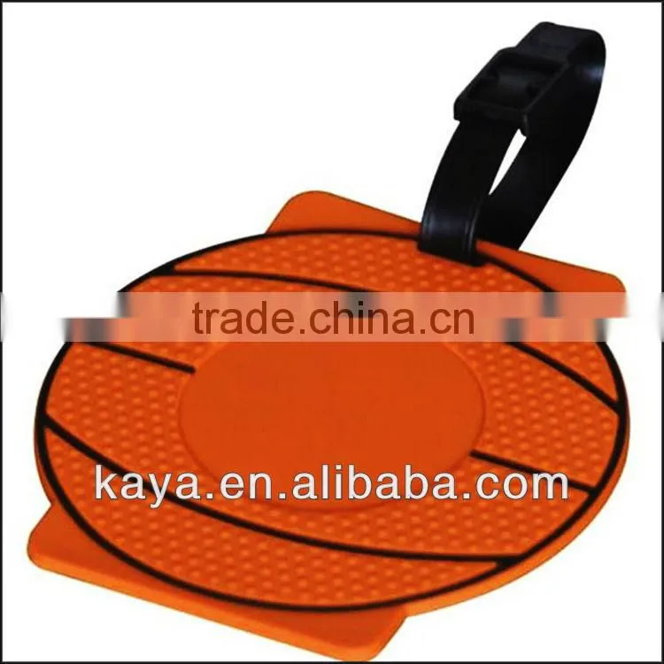 Custom design promotional round shape plastic luggage tag