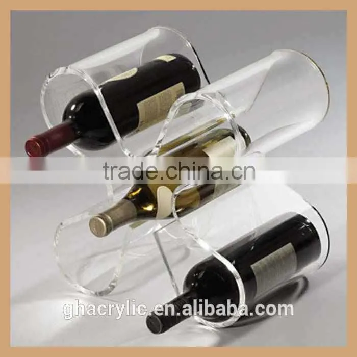 clear acrylic wine rack ,wine bottle holder