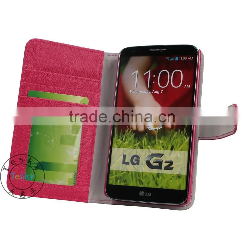 For LG G2 verizon VS980 Cell Phoner Stand Leather Case With Wallet Design