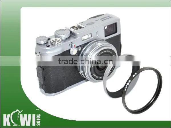Kiwifotos Lens adapter tube LA-58X100 provides 58mm filter mount for FUJIFILM X100 camera