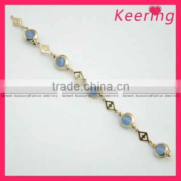 Newest wholesale pearl 2014 drop Rhinestone Chain WRC-76