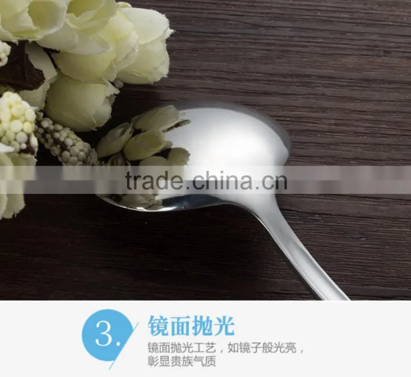 Stainless Steel round spoon with nice polishing for home-using or restaurant using