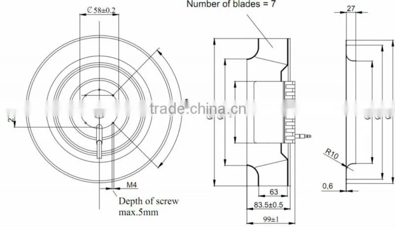 Reliable quality 48v 24v centrifugal fan with IP55 Class F High Protection