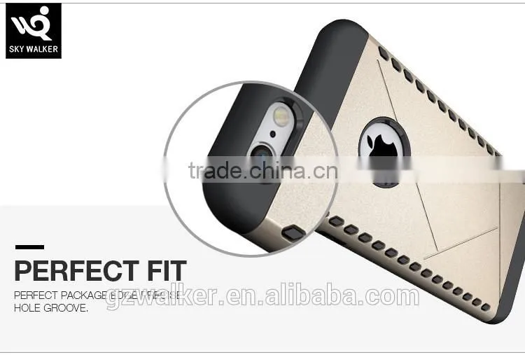 2016 wholesale prodcut fashion 2 in 1 shockproof shield cell phone case mobile phone back cover for iPhone 5 6 6s 6plus