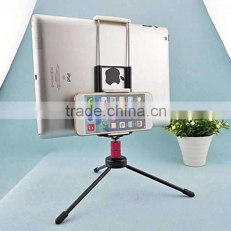 Smilinmount factory newest 2-in-1 Clip Mount Tripod Stand Holder that can hold phones/tablets