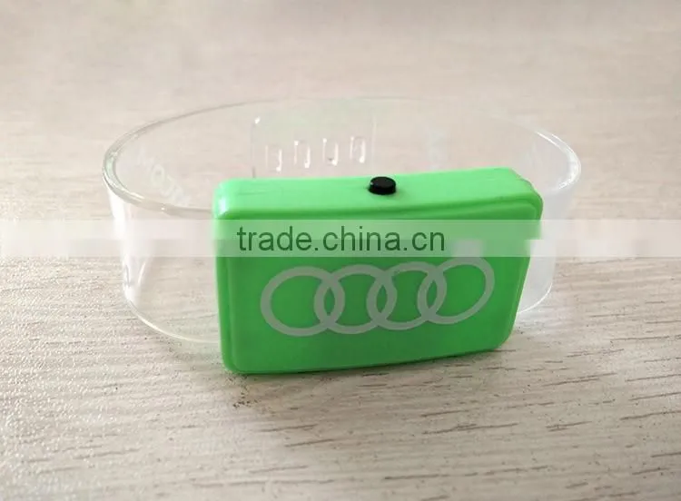 Various Color Custom Logo Flashing Led Silicone Wristband