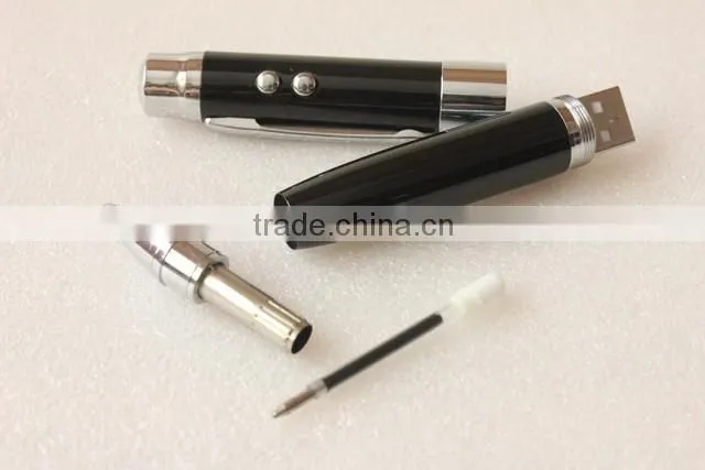 4 in 1 multi function laser pointer usb pen drive ,ball pen with LED light and UV money detector light