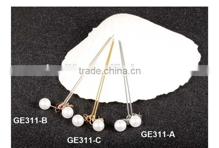 fashion trending hot product round shell pearl unique earring