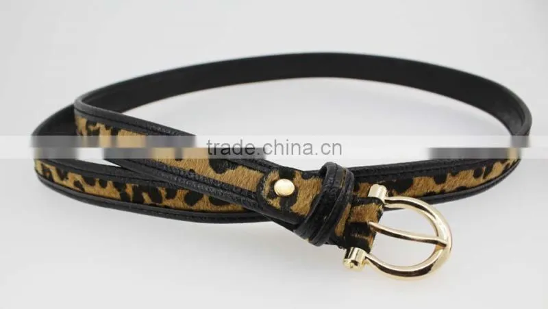 NEW Casual PU belt for fashion dress with PU faux fur leather China factory wasit belt for lady