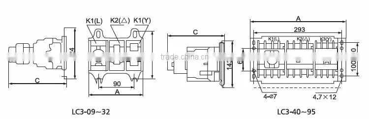 GWIEC Import Cheap Goods From China LC3-D Star Delta Reduced Voltage Starter Magnetic Starter