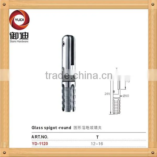 framless glass spigot for outdoor swimming pool balustrades