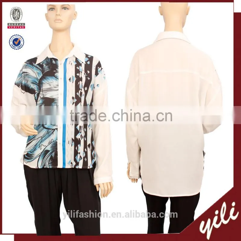 2015 dongguan latest floral long sleeve abstract church suits designs for women