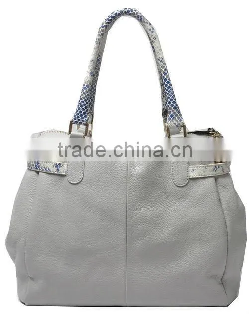 2012 lady snake leather handbags in factory price and name brand
