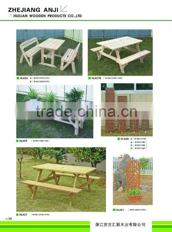 HL428 WoodenTable & Bench