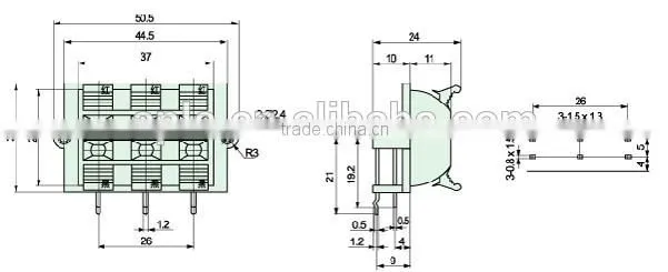 6 pin push type speaker jack terminal