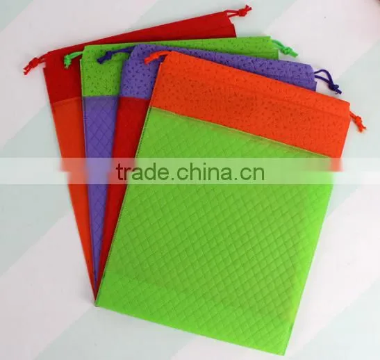 Promotion non woven fabric drawstring bag with high quality