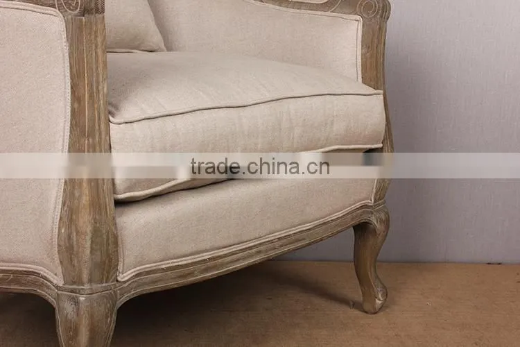 Rural Wooden Big Size Sofa Armchair