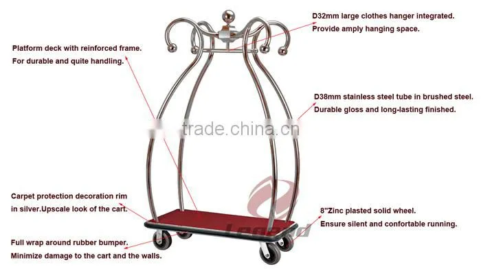 Customized Hotel concierge trolley in China