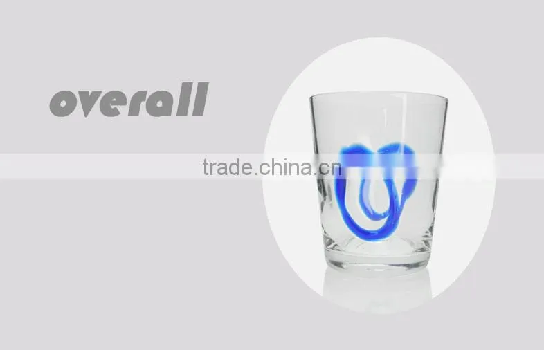 Personalized hand made chape colored drinking water glass cup