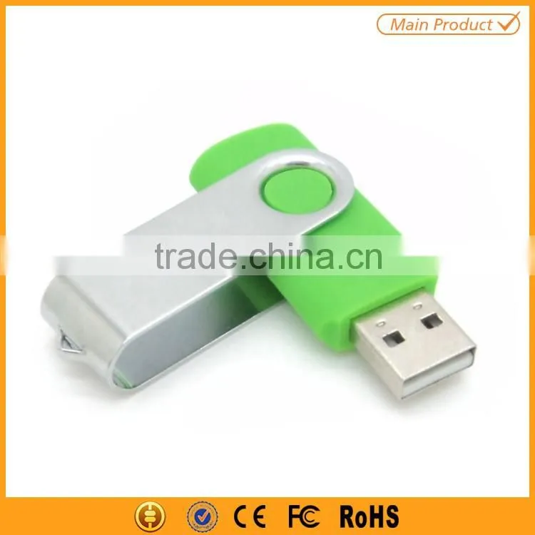 2016 hot selling swivel metal bulk 2gb usb flash drives with custom logo