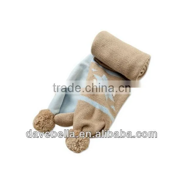 DB267 dave bella autumn winter cotton wool baby scarf infant scarf
