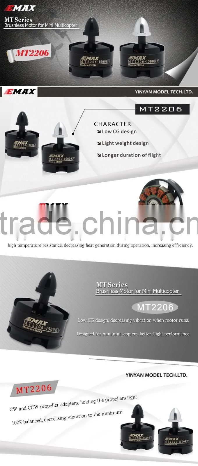 Original Motor For Helicopter Toys MT2206-1500KV With The Fair Price