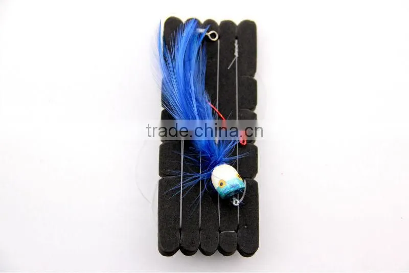 SURF POP RIG BLUE 1/0 FLOAT HOOK BAITED HOOK B/HOLDER 30LB