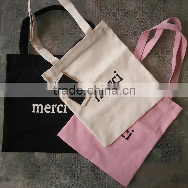 Fashionable canvas tote bag shopping bag with logo printed