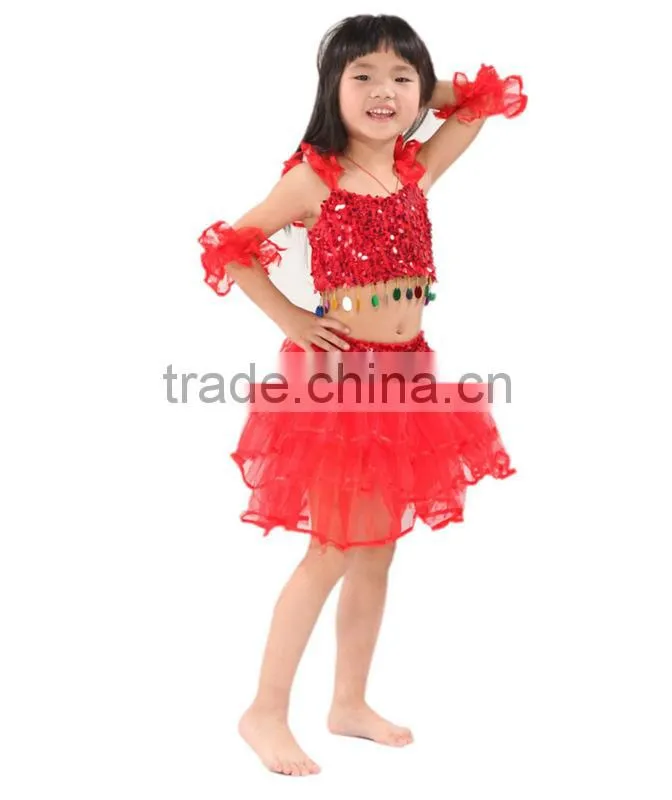SWEGAL SGBDT13082 2013 fashion 3 colors green lovely children performance belly dance skirts