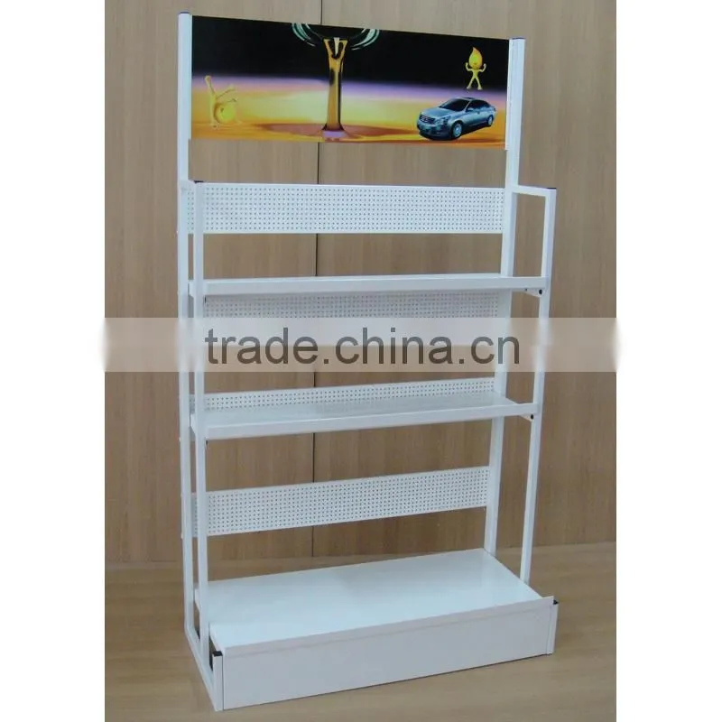 high quality strong 3 tier metal lubricant display stand with great price