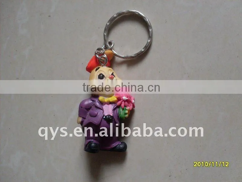 cute resin rabbit keychain