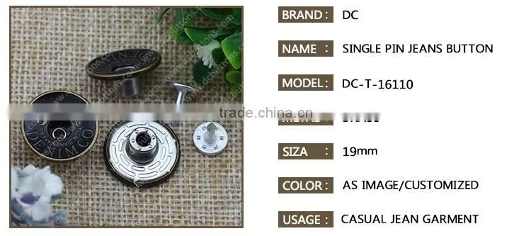 Top Quality Metal Buttons for Blazers for Women and Men's Clothing