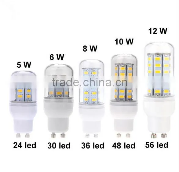 360 Degree Gu10 Led Bulb 12W 10W 8W 6W 5W White Warm White Led Corn Bulb Lamp