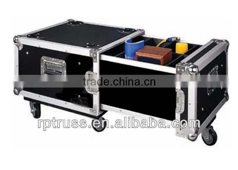 5 drawers Flight Cases with a side working table
