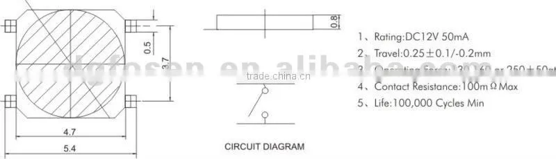 SMD micro swith TS-1505
