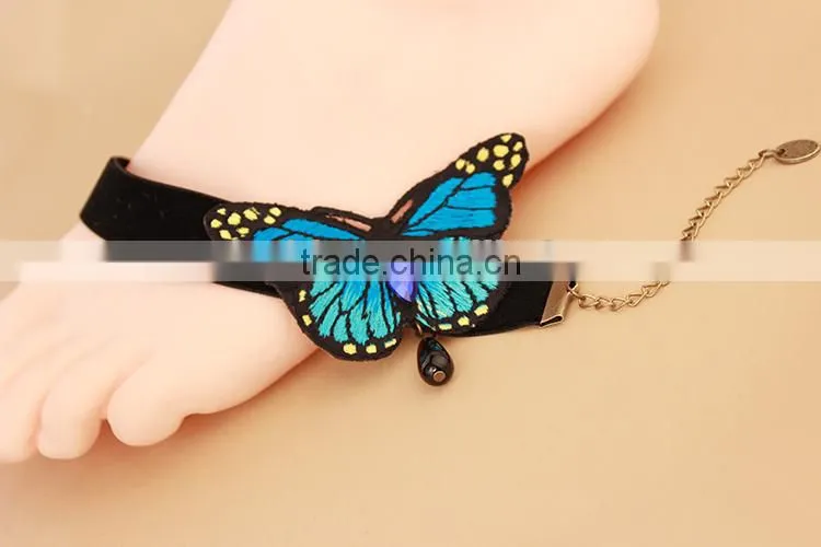 good quality gothic fancy butterfly anklet