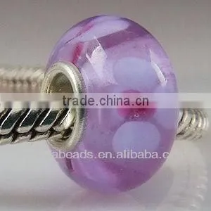 European WAVES Silver Murano Glass Bead fit Charm Bracelet