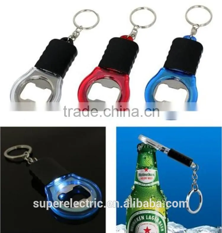 New arrival 2016 promotional wholesale custom plastic led keychain light
