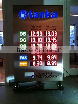 Waterproof led gas station price display signs